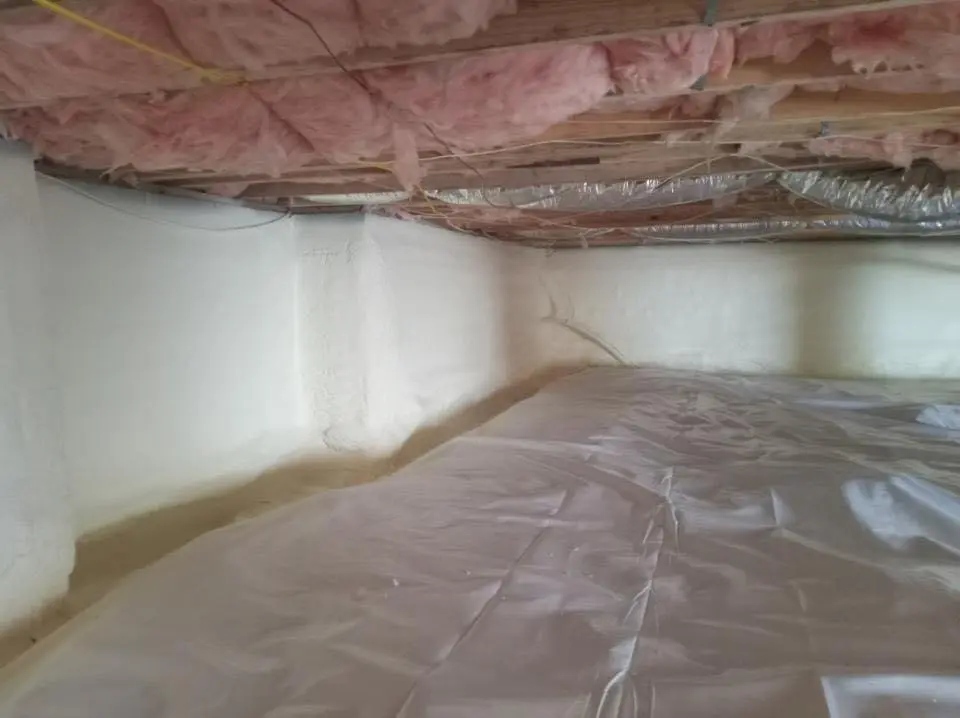 Crawl space encapsulation with closed-cell spray foam for Spray Foam Roofing in Gurnee